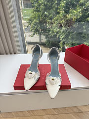 VLTN Coeur Royal Slingback Pumps In Kidskin Butter 100mm - 1