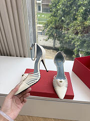 VLTN Coeur Royal Slingback Pumps In Kidskin Butter 100mm - 5