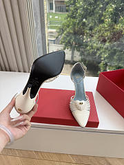 VLTN Coeur Royal Slingback Pumps In Kidskin Butter 100mm - 4