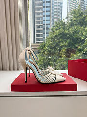 VLTN Coeur Royal Slingback Pumps In Kidskin Butter 100mm - 3
