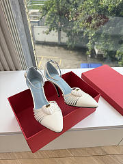 VLTN Coeur Royal Slingback Pumps In Kidskin Butter 100mm - 2