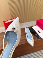 VLTN Coeur Royal Slingback Pumps In Kidskin Butter 75mm - 6