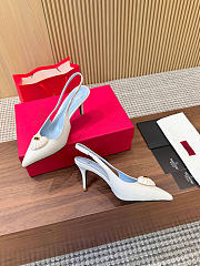 VLTN Coeur Royal Slingback Pumps In Kidskin Butter 75mm - 5