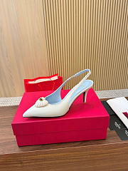 VLTN Coeur Royal Slingback Pumps In Kidskin Butter 75mm - 3