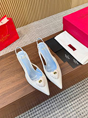 VLTN Coeur Royal Slingback Pumps In Kidskin Butter 75mm - 2