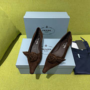 Prada Suede Ballerinas Dark Brown 20mm 1F717O - 3