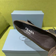 Prada Leather Ballerinas Dove Gray 20mm 1F717O - 6