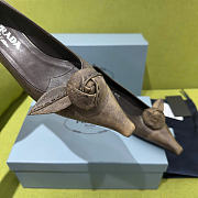 Prada Leather Ballerinas Dove Gray 20mm 1F717O - 5