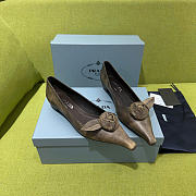 Prada Leather Ballerinas Dove Gray 20mm 1F717O - 4