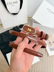 Celine Chariot Belt 13 In Taurillon Leather Red Wood - 4