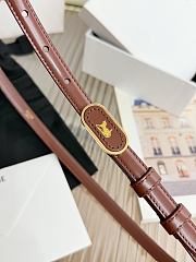 Celine Chariot Belt 13 In Taurillon Leather Red Wood - 3