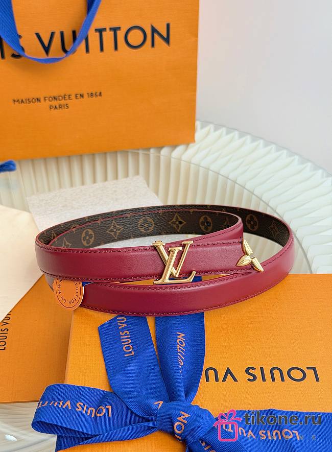 LV Pretty LV 20mm Reversible Belt Monogram Rouge M4951V  - 1