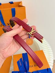 LV Pretty LV 20mm Reversible Belt Monogram Rouge M4951V  - 5