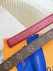 LV Pretty LV 20mm Reversible Belt Monogram Rouge M4951V  - 4