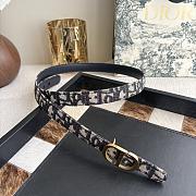 Reversible CD Icon Belt Navy Blue Dior Oblique Jacquard and Smooth Calfskin 20mm - 6