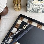 Reversible CD Icon Belt Navy Blue Dior Oblique Jacquard and Smooth Calfskin 20mm - 4