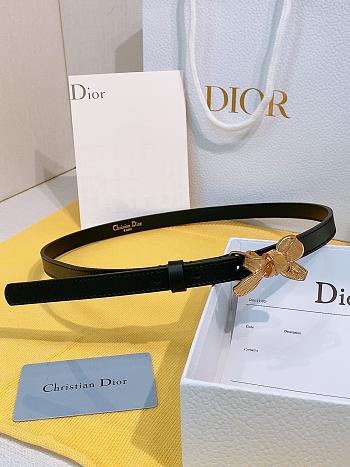 Diorissimo Bow Belt Black Smooth Calfskin 15mm