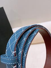 Chanel Leather Belt Calfskin & Metal Dark Blue & Gold AAC405 - 4