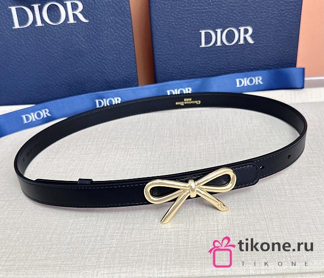 Le Nœud de Dior Belt Black Smooth Calfskin 20mm - 1
