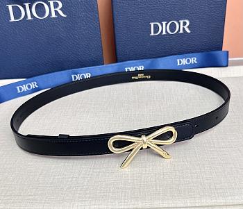 Le Nœud de Dior Belt Black Smooth Calfskin 20mm