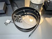 Chanel Leather Belt Calfskin & Gold-Tone Metal Black A73463 - 5