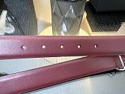 Chanel Leather Belt Calfskin & Metal Black, Burgundy & Silver A73462 - 3