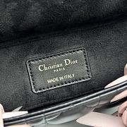 Dior Mini Lady D-Joy Bag Black and Soupir Pink Cannage Lambskin - 19x10.5x5.5cm - 3