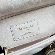 Dior Mini Lady D-Joy Bag Two-Tone Ballet Pink and Latte Cannage Lambskin - 19x10.5x5.5cm - 4