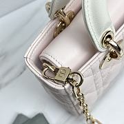 Dior Mini Lady D-Joy Bag Two-Tone Ballet Pink and Latte Cannage Lambskin - 19x10.5x5.5cm - 2