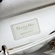 Dior Mini Lady D-Joy Bag Two-Tone Latte and Soupir Green Cannage Lambskin - 19x10.5x5.5cm - 4