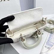 Dior Mini Lady D-Joy Bag Two-Tone Latte and Soupir Green Cannage Lambskin - 19x10.5x5.5cm - 3