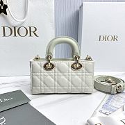 Dior Mini Lady D-Joy Bag Two-Tone Latte and Soupir Green Cannage Lambskin - 19x10.5x5.5cm - 2
