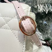 Dior Qixi My Tender Dior Top Handle Mini Bag Two-Tone Latte and Ballet Pink Macrocannage Lambskin - 21x11.5x7cm - 4