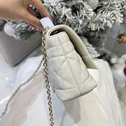 Dior Qixi My Tender Dior Top Handle Mini Bag Two-Tone Latte and Ice Blue Macrocannage Lambskin - 21x11.5x7cm - 6