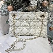 Small Dior Milly-La-Forêt Bag Latte Puffy Macrocannage Calfskin - 33x24x5cm - 1