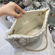 Small Dior Milly-La-Forêt Bag Latte Puffy Macrocannage Calfskin - 33x24x5cm - 5