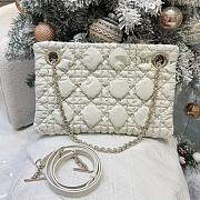 Small Dior Milly-La-Forêt Bag Latte Puffy Macrocannage Calfskin - 33x24x5cm - 2