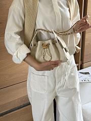 Chanel 25 Mini Handbag Grained Calfskin & Gold Tone Metal Light Beige - 22x20x12.5cm - 1