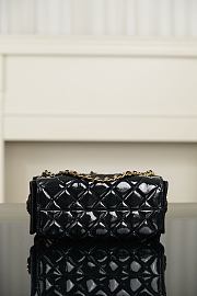 Chanel 25 Mini Handbag Patent Calfskin & Gold Tone Metal Black - 22x20x12.5cm - 2