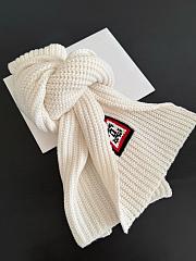 Chanel Logo Knit Cashmere Scarf White - 2