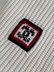 Chanel Logo Knit Cashmere Scarf White - 3