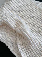 Chanel Logo Knit Cashmere Scarf White - 4