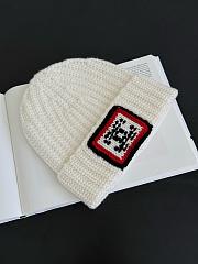 Chanel Logo Knit Cashmere Beanie White - 1