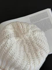 Chanel Logo Knit Cashmere Beanie White - 5