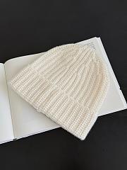 Chanel Logo Knit Cashmere Beanie White - 3