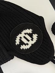 Chanel Cashmere CC Chapka Hat Black and Ecru - 4
