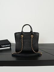 Chanel Mini Shopping Bag Grained Calfskin & Gold-Tone Metal Black - 19.5x17x9cm - 1