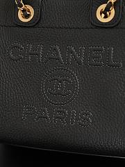 Chanel Mini Shopping Bag Grained Calfskin & Gold-Tone Metal Black - 19.5x17x9cm - 2