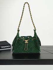 Chanel 25 Small Handbag Suede Calfskin & Gold Metal Green AS5293 - 30x26x14cm - 1