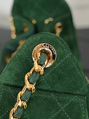 Chanel 25 Small Handbag Suede Calfskin & Gold Metal Green AS5293 - 30x26x14cm - 3